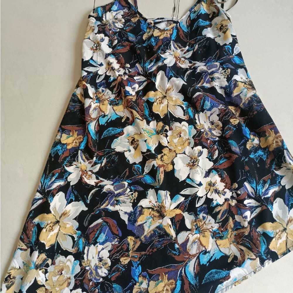 EMODA NWT Floral Lace-Up Mini Dress Top One Size Japanese Brand 2ways